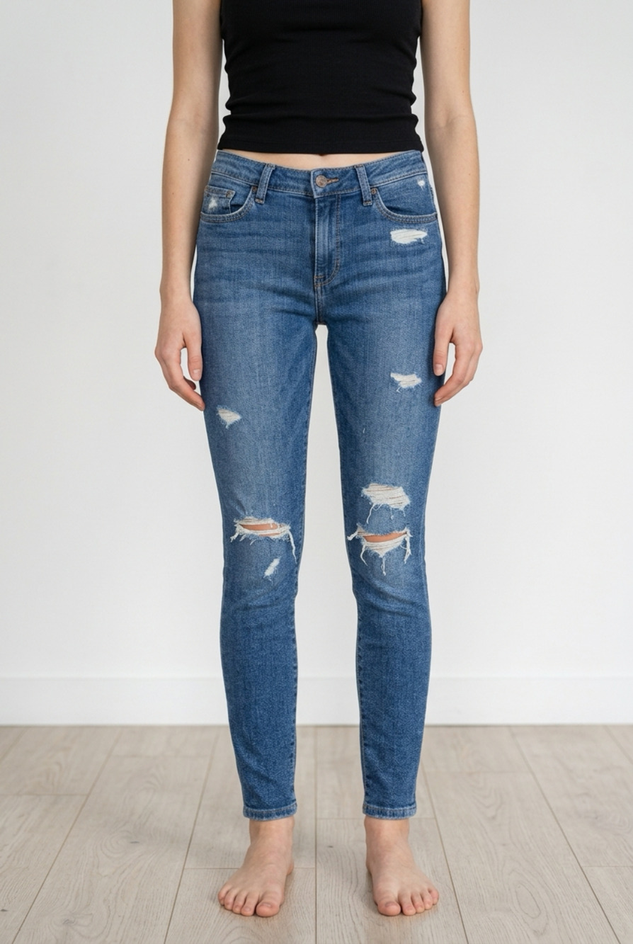 Joe's Jeans Skinny Ankle Size 28 Blue Distressed Denim